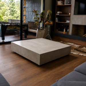 Mesa cubica en concreto.