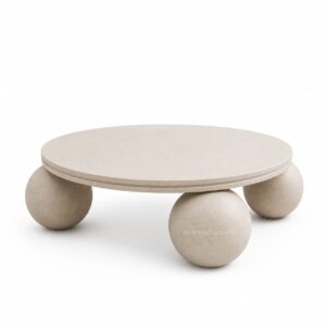 Mesa circular en concreto